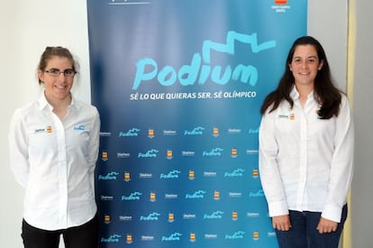 Las dos deportistas vasas becadas en el plan 'Podium'.