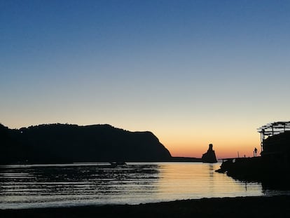 Atardecer en la playa de Benirrás, Ibiza