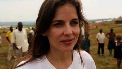 Elena Anaya, durante su viaje a Bambasi, Etiop&iacute;a.