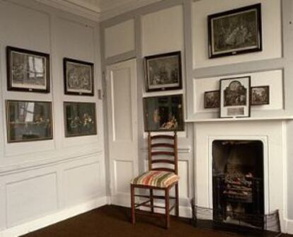 Una de las habitaciones de la casa donde vivió el pintor William Hogarth, en Chiswick.