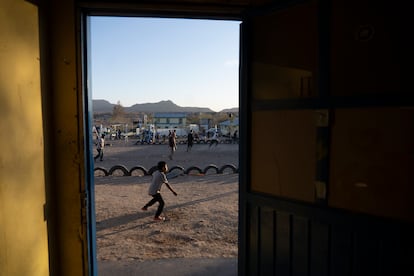 Children play at the Pan y Vida shelter, located in Ciudad Juárez, Chihuahua, on the border with El Paso. 