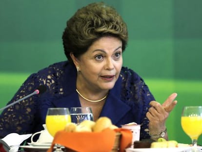 Rousseff, en un esmorzar amb la premsa dilluns a Brasília.