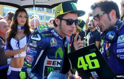 Rossi, en el circuit de Xest.