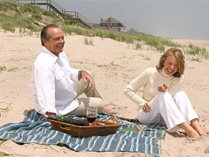 Jack Nicholson y Diane Keaton, en una imagen de <i>Cuando menos te lo esperas,</i> de Nancy Meyers.