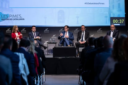 Debate electoral organizado por Pimec con la presencia de Jéssica Albiach, Pere Aragonès, Salvador Illa, Alejandro Fernández y Josep Rull