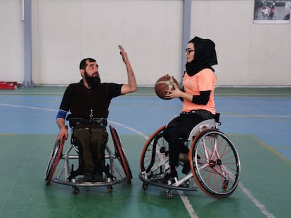 Nilofar Bayat durante un entrenamiento en Afganistán el pasado mes de febrero.