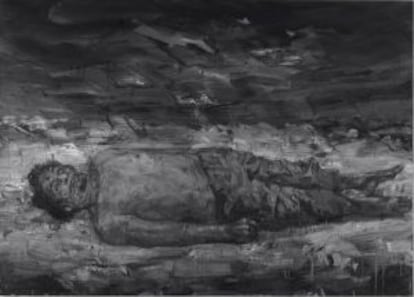 'Cadáver de Gadafi', de Yan Pei-Ming
