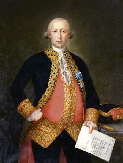 Retrato del militar Bernardo de Gálvez atribuido a Mariano Salvador Maella.