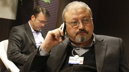 Jamal Khashoggi, em Davos (Suíça) em 2011.