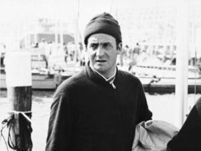 Don Juan Carlos, tras una regata de las Olimpiadas de 1972 en Alemania.