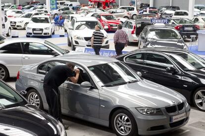 Un salón de coches de ocasión, en Madrid.