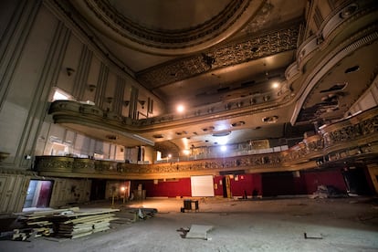 La zona donde estaba la platea de butacas y los palcos del Palacio de la Música.