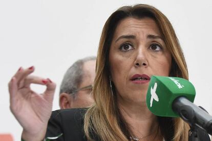 Susana Díaz, en una rueda de prensa convocada el pasado 3 de diciembre.