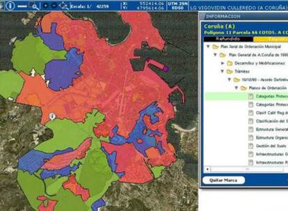 Captura de la web en la que se pueden consultar los planes urbanísticos de A Coruña.