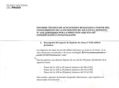 Informe técnico de actuaciones realizadas a partir del conocimiento de la filtración de agua en el depósito nº 4 de Jerónimo.