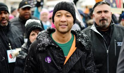 John Legend, en la marcha de las mujeres en Park City, Utah.