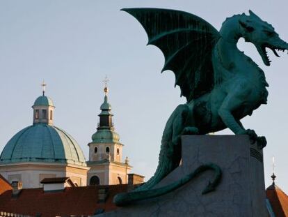 Dragones y montañas en Liubliana