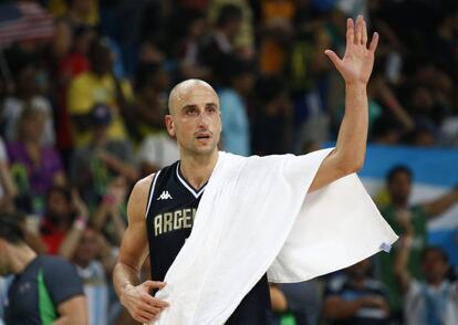 Con lágrimas en los ojos, Manu Ginóbili se despide de la albiceleste.