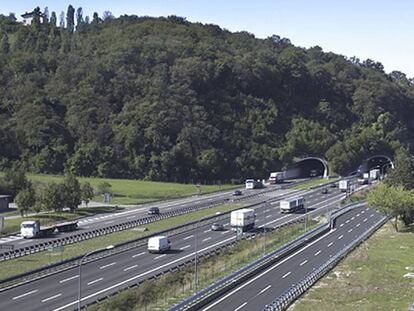 Tramo de la autov&iacute;a A4, entre Brescia y Padua (Italia).