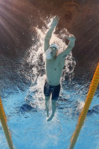 El chino Sun Yang, durante la final de los 1.500m.