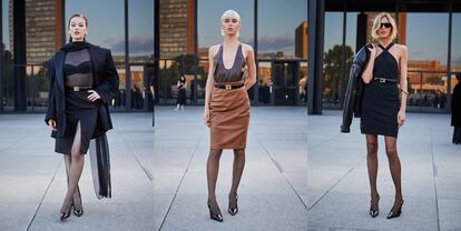 Invitadas al desfile de Saint Laurent.
