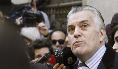El extesorero del PP Luis Bárcenas, a su llegada a la Audiencia Nacional.