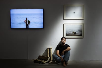 David Catá, en su exposición en Madrid