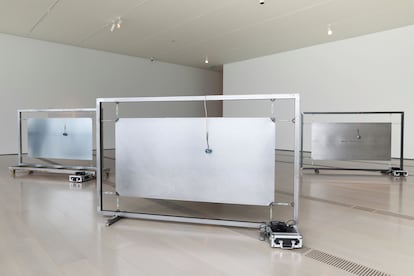 Works from the 'Enredos' exhibition, at the Botín Center, on August 7.
