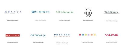 Logos de empresas que han espaciado sus letras.