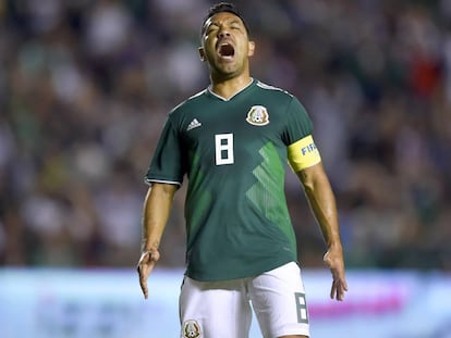 Marco Fabián, durante el partido contra Chile. 