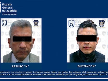 Ficha policial de Arturo 'N' y Gustavo 'N'.