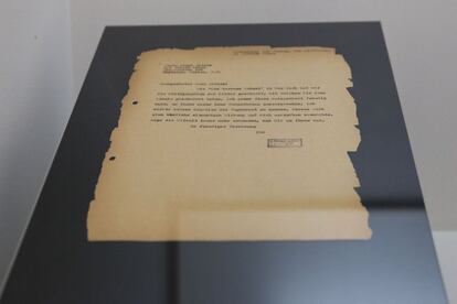 Carta de Einstein a Rivera, expuesta en la FIL.