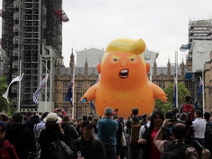 'Baby Trump'', durante protesto em Londres