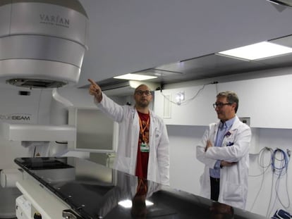 Acelerador de radioterapia donado por la Fundación Amancio Ortega al hospital Arnau de Vilanova de Lleida.