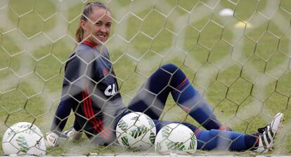 Maike Weber, em treinamento pelo seu time, o Flamengo/Marinha.