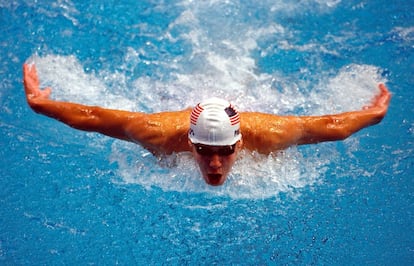 Michael Phelps en los Juegos Olímpicos de Sidney 2000. 