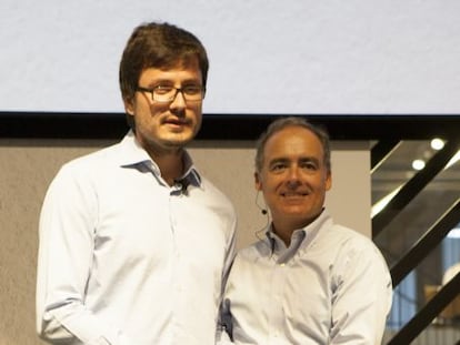 Alberto M&eacute;ndez, consejero delegado de BQ, y Javier Rodr&iacute;guez Zapatero, director general de Google Espa&ntilde;a.