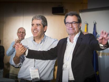 Francesc Homs i Artur Mas al Consell Nacional de Convergència.