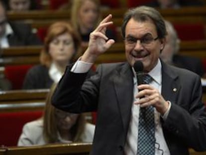 Artur Mas, en el parlamento catalán, el pasado miércoles.
