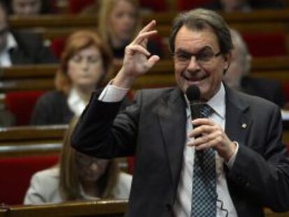 Artur Mas, en el parlamento catalán, el pasado miércoles.