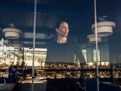 Leonor Watling, en la terraza del Círculo de Bellas Artes de Madrid.