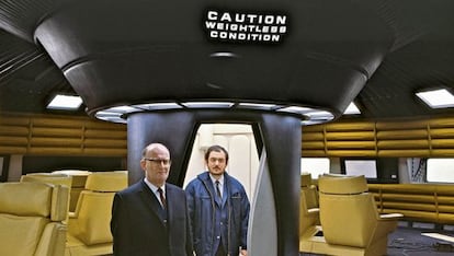 Arthur C. Clarke, autor y coguionista de '2001, una odisea en el espacio', y Stanley Kubrick director de la película