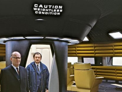 Arthur C. Clarke, autor y coguionista de '2001, una odisea en el espacio', y Stanley Kubrick director de la película