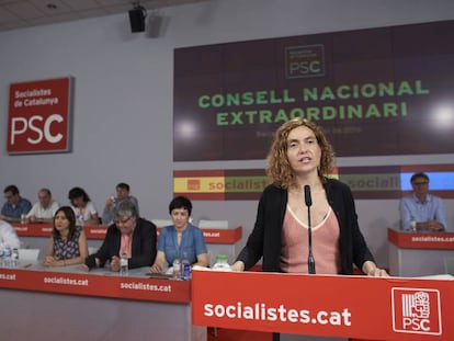 Meritxell Batet, al Consell Nacional del dissabte passat.