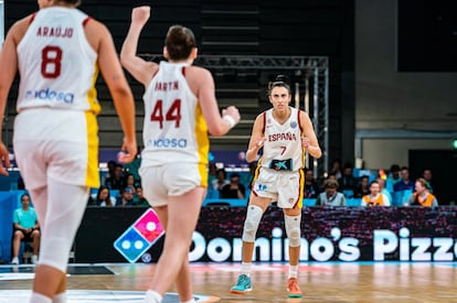 Alba Torrens durante el partido del Eurobasket ante Alemania.