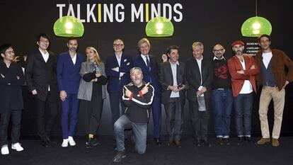Los diseñadores Fabio Novembre, Patricia Urquiola, Piero Lissoni, Philippe Starck y Claudio Ludi.