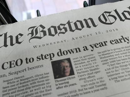 La edición de 'The Boston Globe' del pasado 15 de agosto. 