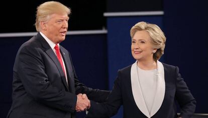 Trump e Clinton no debate anterior