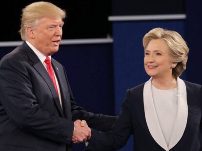 Trump e Clinton no debate anterior