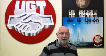 Manuel Ferrer, secretario general en funciones de UGT Andaluc&iacute;a, en Sevilla. 